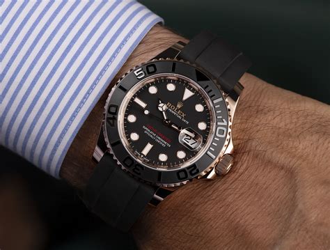 rolex yacht master rose gold black|rolex yacht master 16622 40mm.